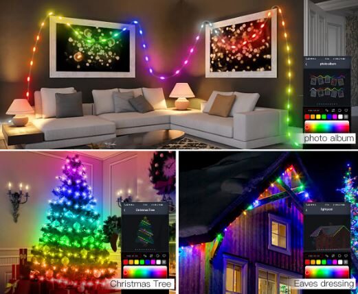 Išmaniosios kalėdinės LED lemputės / girlianda