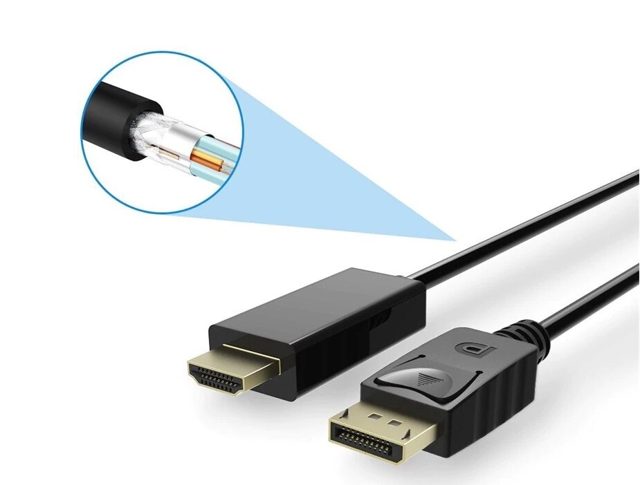 DP - HDMI kabelis 3m
