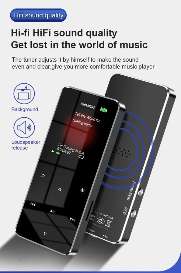 MP3/MP4 grotuvas 4GB su Bluetooth