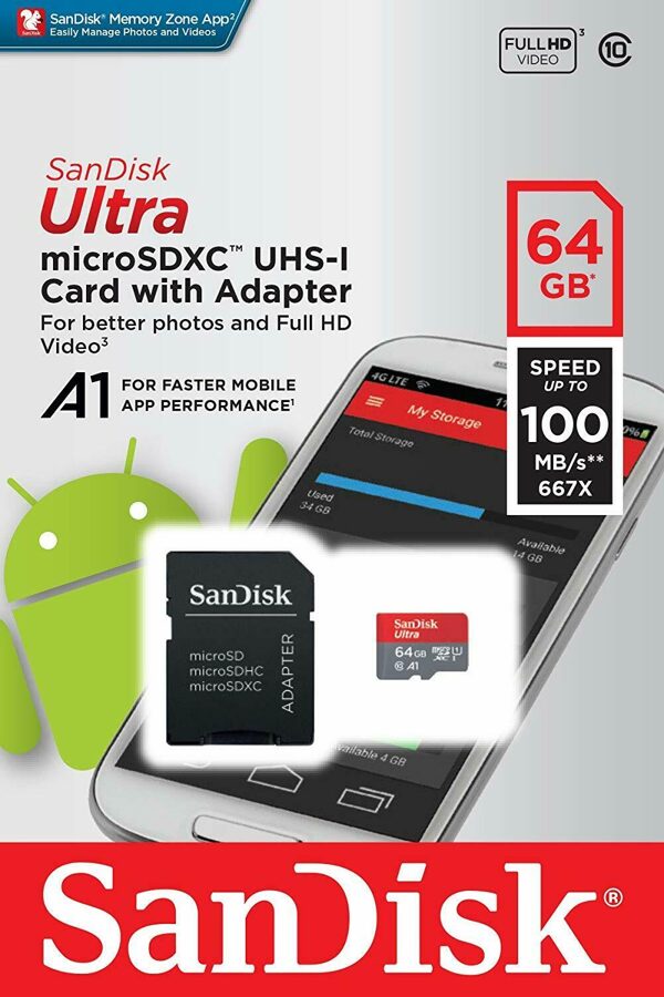 Atminties kortelė Sandisk Ultra 64GB